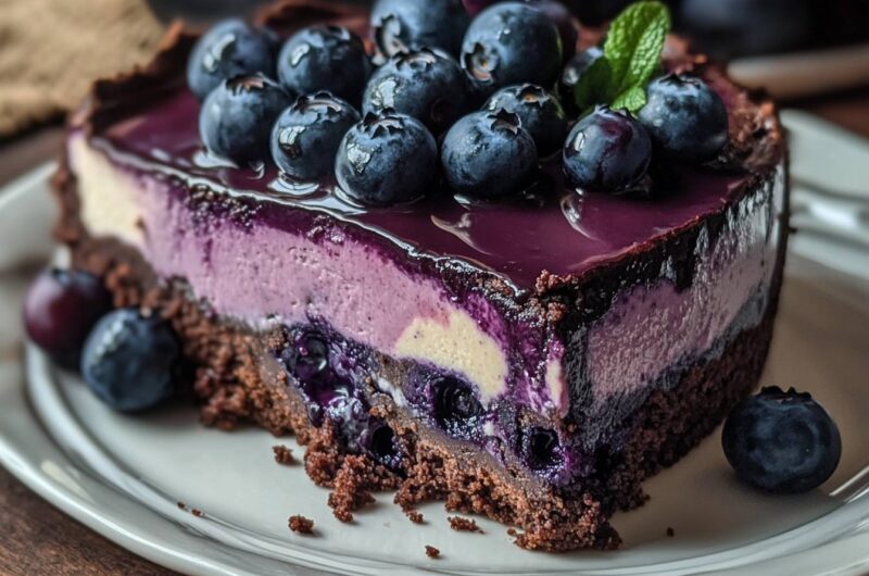 Blueberry Brownie Cheesecake