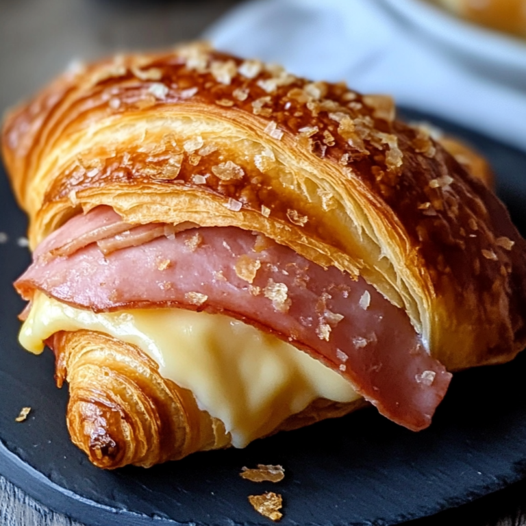 buttery Ham and Cheese Croissants