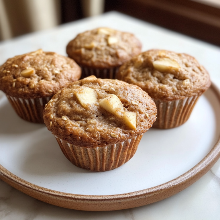 Healthy Apple Cinnamon Oat Muffins