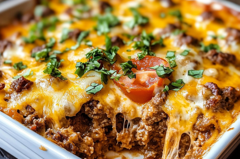 Keto Cheeseburger Casserole