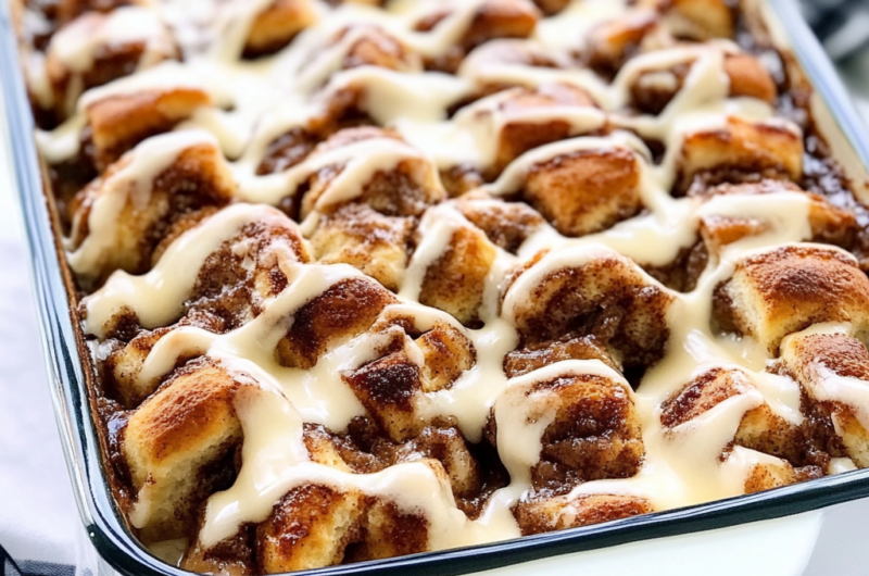 Overnight Cinnamon Roll Casserole