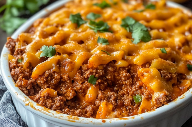 Cheesy Sloppy Joe Casserole